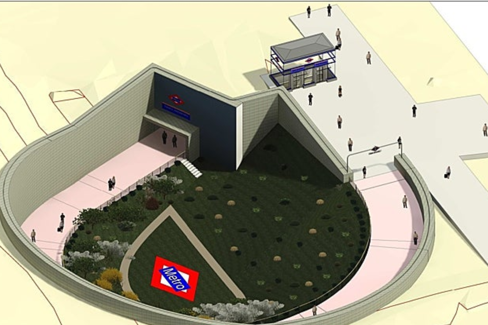 La nueva parada de metro | Fuente (@atm_albiceleste en X)